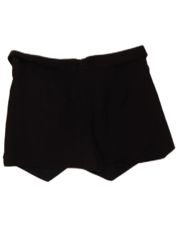 ZARA Womens Skort UK 8 Small  Black Acetate