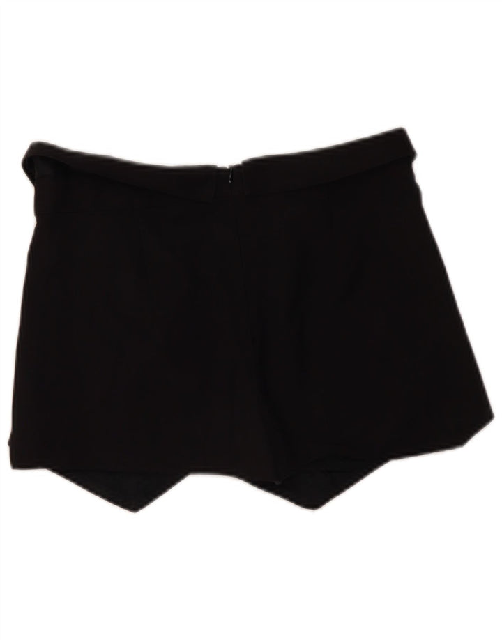 ZARA Womens Skort UK 8 Small  Black Acetate