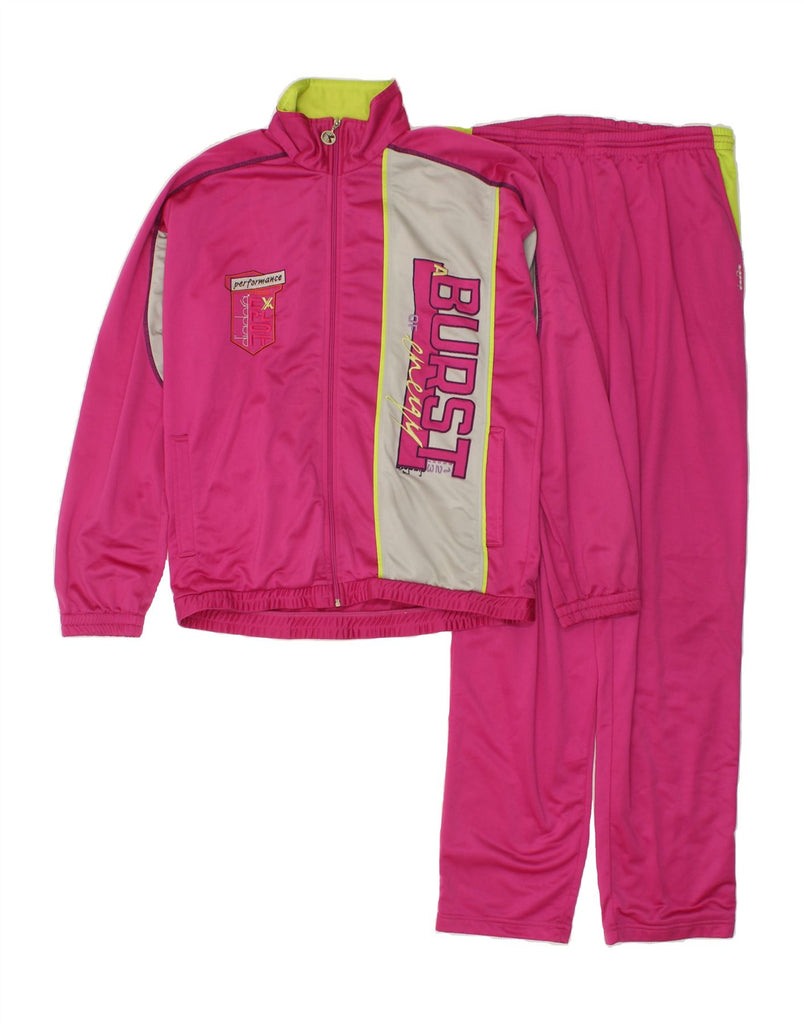 DIADORA Mens Graphic Full Tracksuit UK 44 XL Pink Colourblock Polyester Vintage Diadora and Second-Hand Diadora from Messina Hembry 