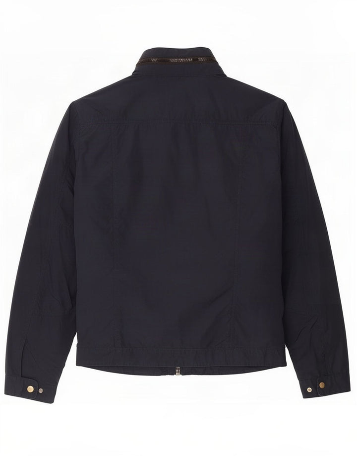 Guess Womens Hooded Utility Jacket UK 14 Medium Navy Blue Polyester