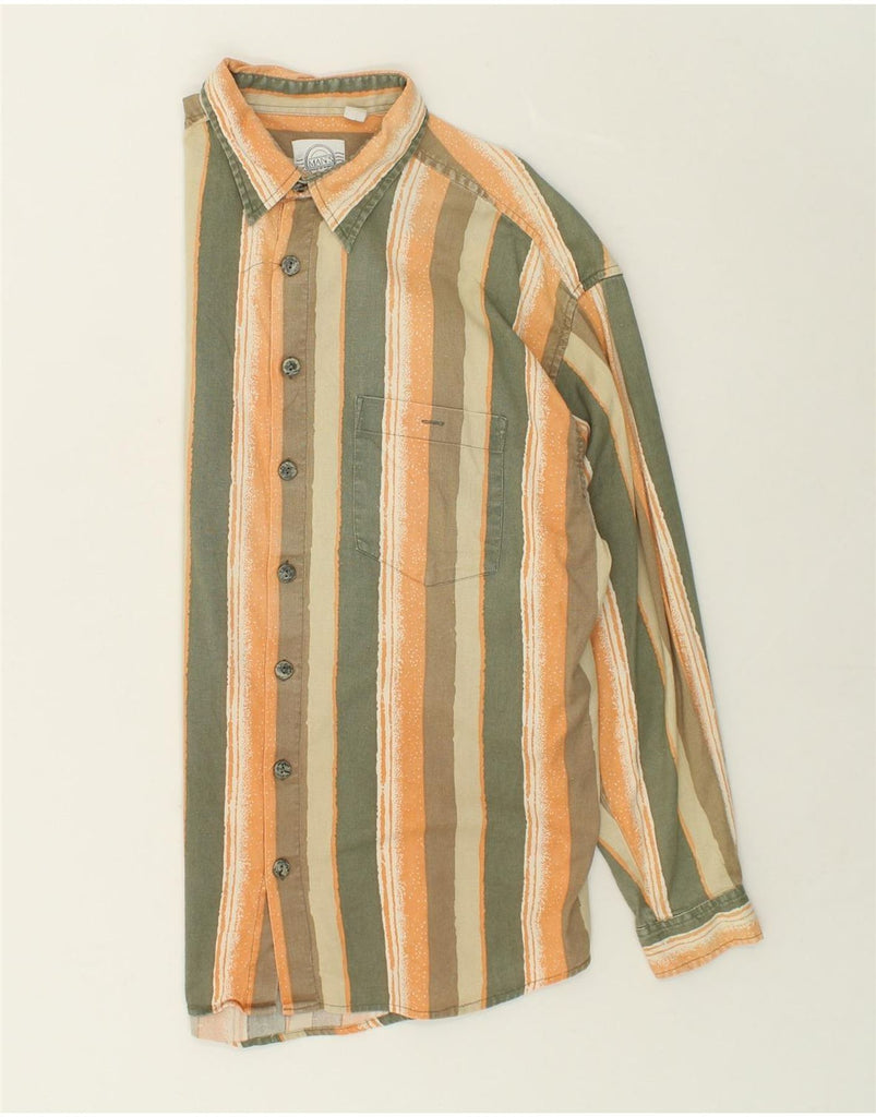 VINTAGE Mens Shirt XL Multicoloured Striped Cotton | Vintage Vintage | Thrift | Second-Hand Vintage | Used Clothing | Messina Hembry 