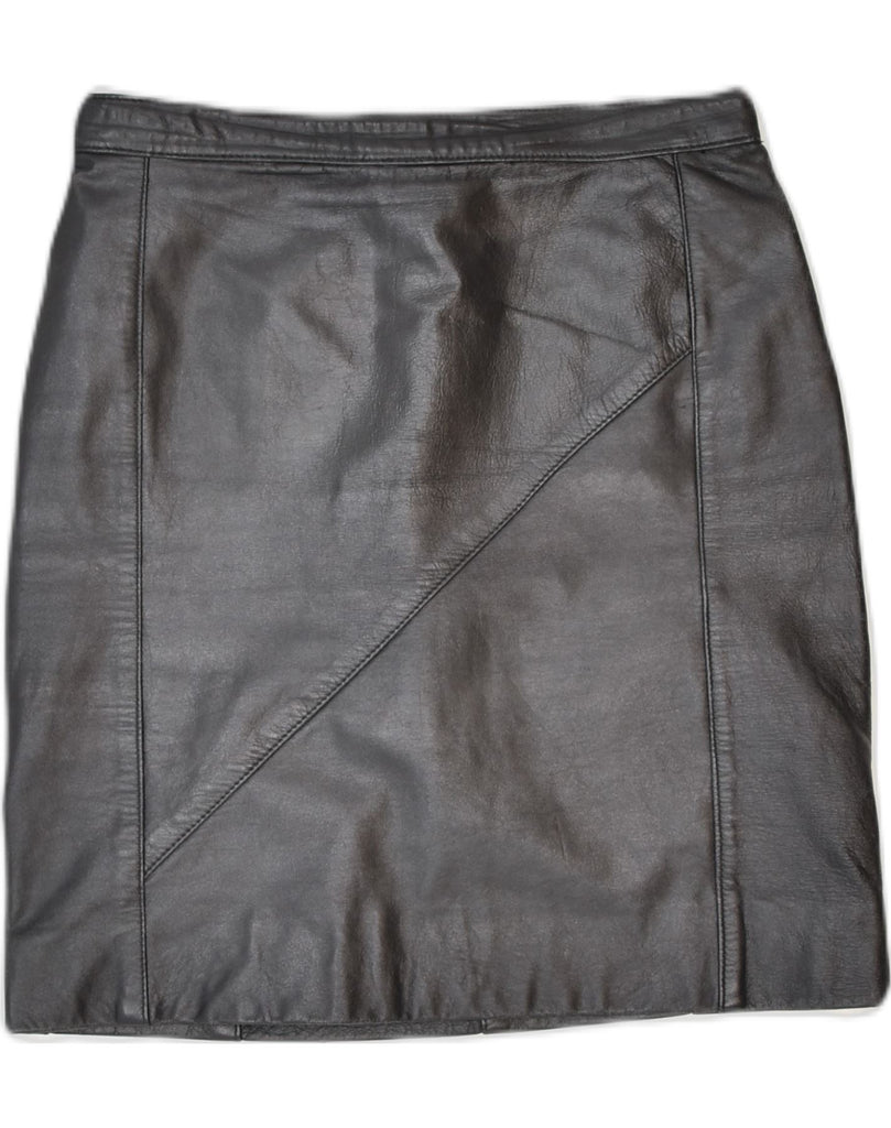 VINTAGE Womens Straight Skirt W27 Small Black Faux Leather | Vintage | Thrift | Second-Hand | Used Clothing | Messina Hembry 