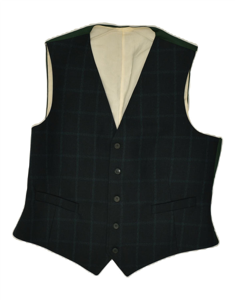 VINTAGE Mens Waistcoat Medium Green Check | Vintage Vintage | Thrift | Second-Hand Vintage | Used Clothing | Messina Hembry 