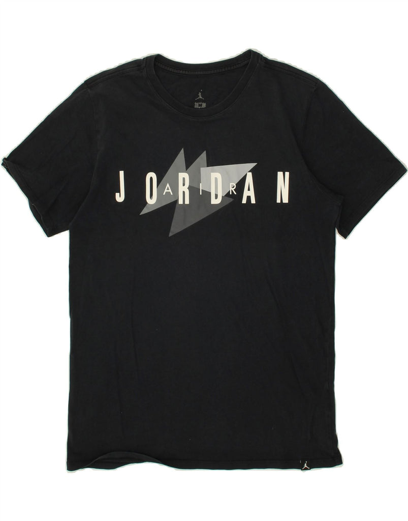 JORDAN Mens Graphic T-Shirt Top Medium Black Cotton | Vintage Jordan | Thrift | Second-Hand Jordan | Used Clothing | Messina Hembry 