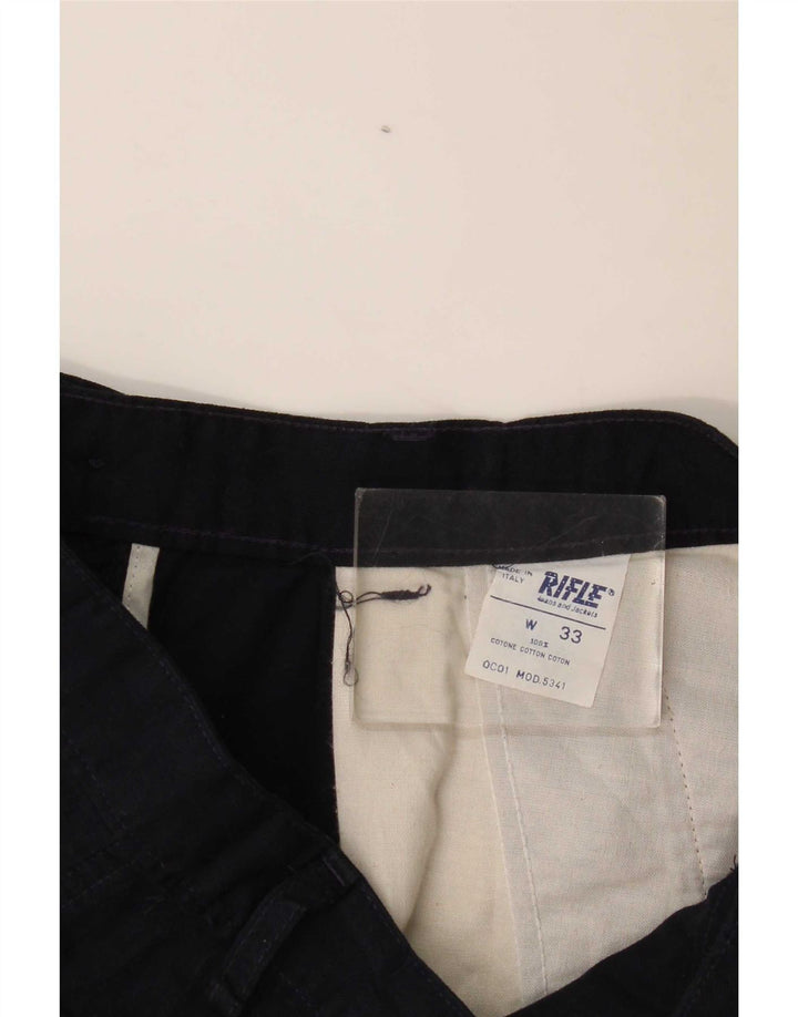 Rifle Womens Cargo Shorts W33 Large Navy Blue Cotton