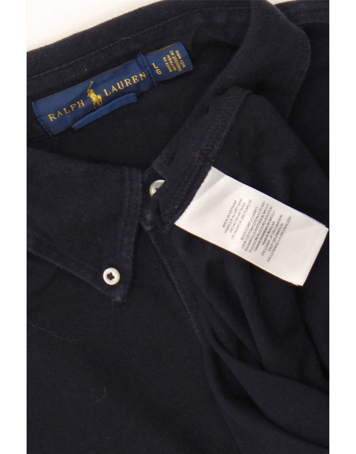Ralph Lauren Mens Shirt Large Navy Blue Cotton