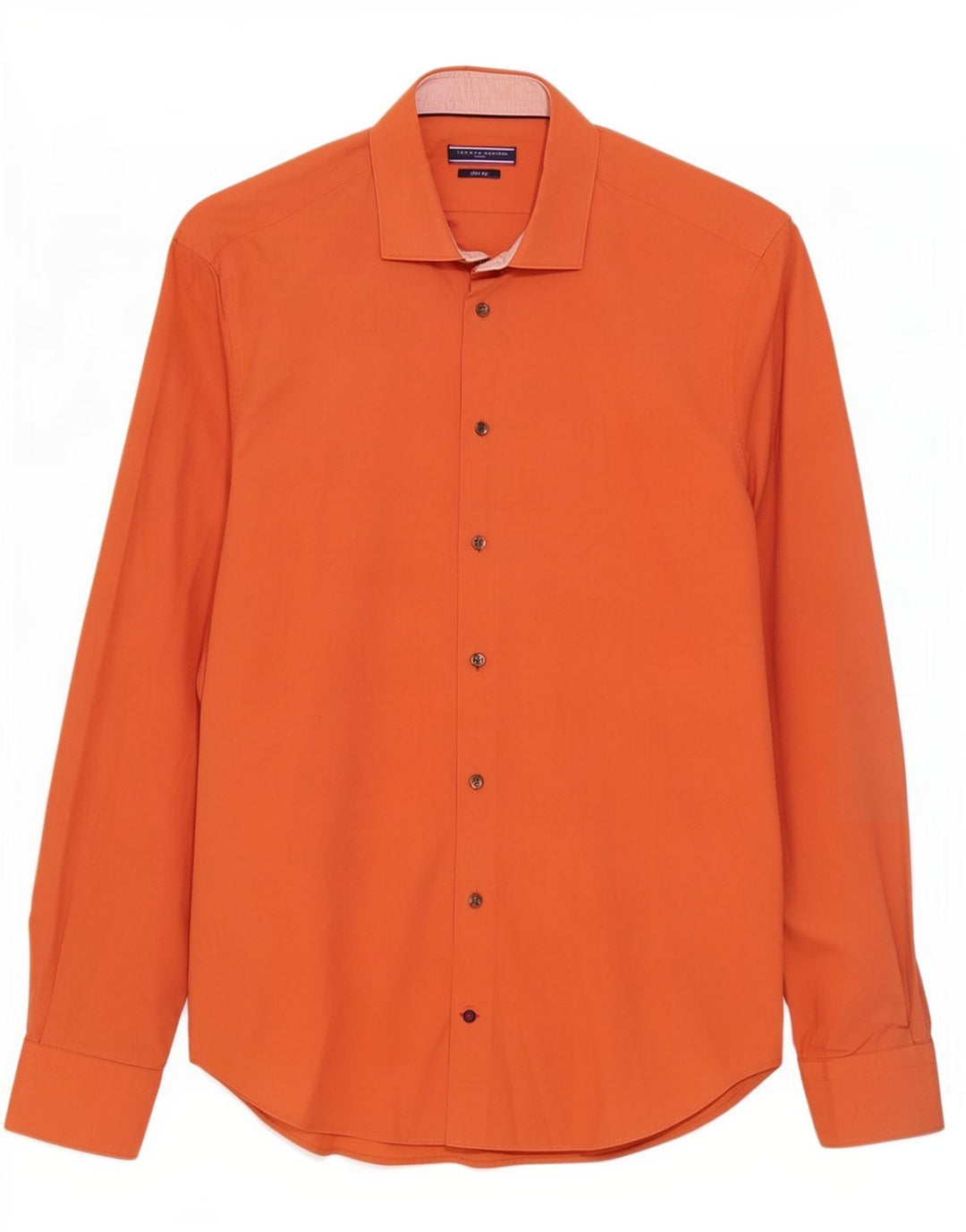 Tommy Hilfiger Mens Slim Fit Shirt Size 39 15 1/2 Medium Orange