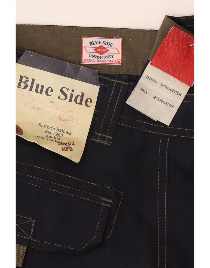 Blue Side Mens Cargo Shorts Large W34  Navy Blue Polyester