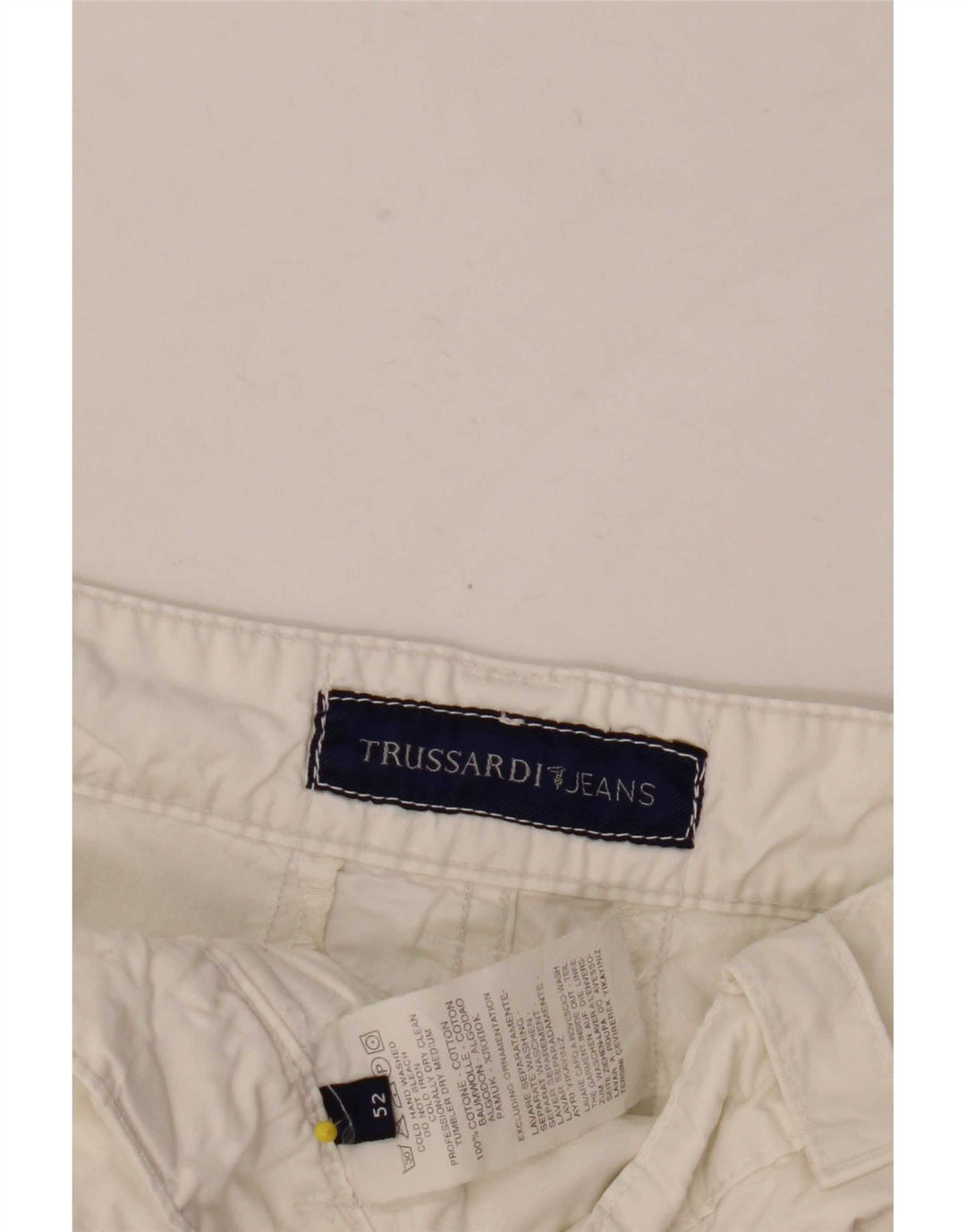 Trussardi Mens Cargo Shorts W34 Large White Cotton