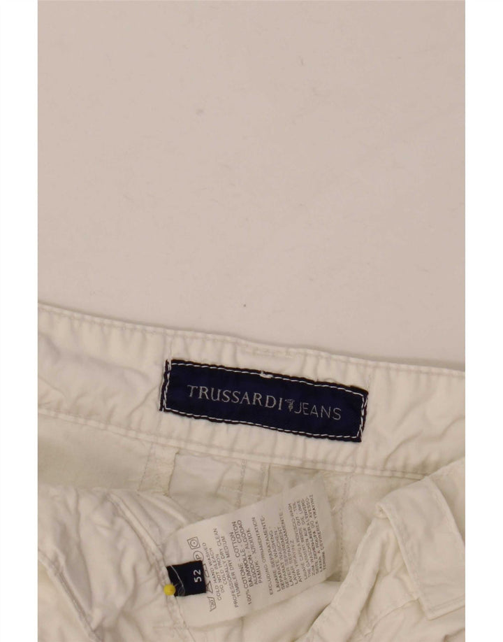 Trussardi Mens Cargo Shorts W34 Large White Cotton