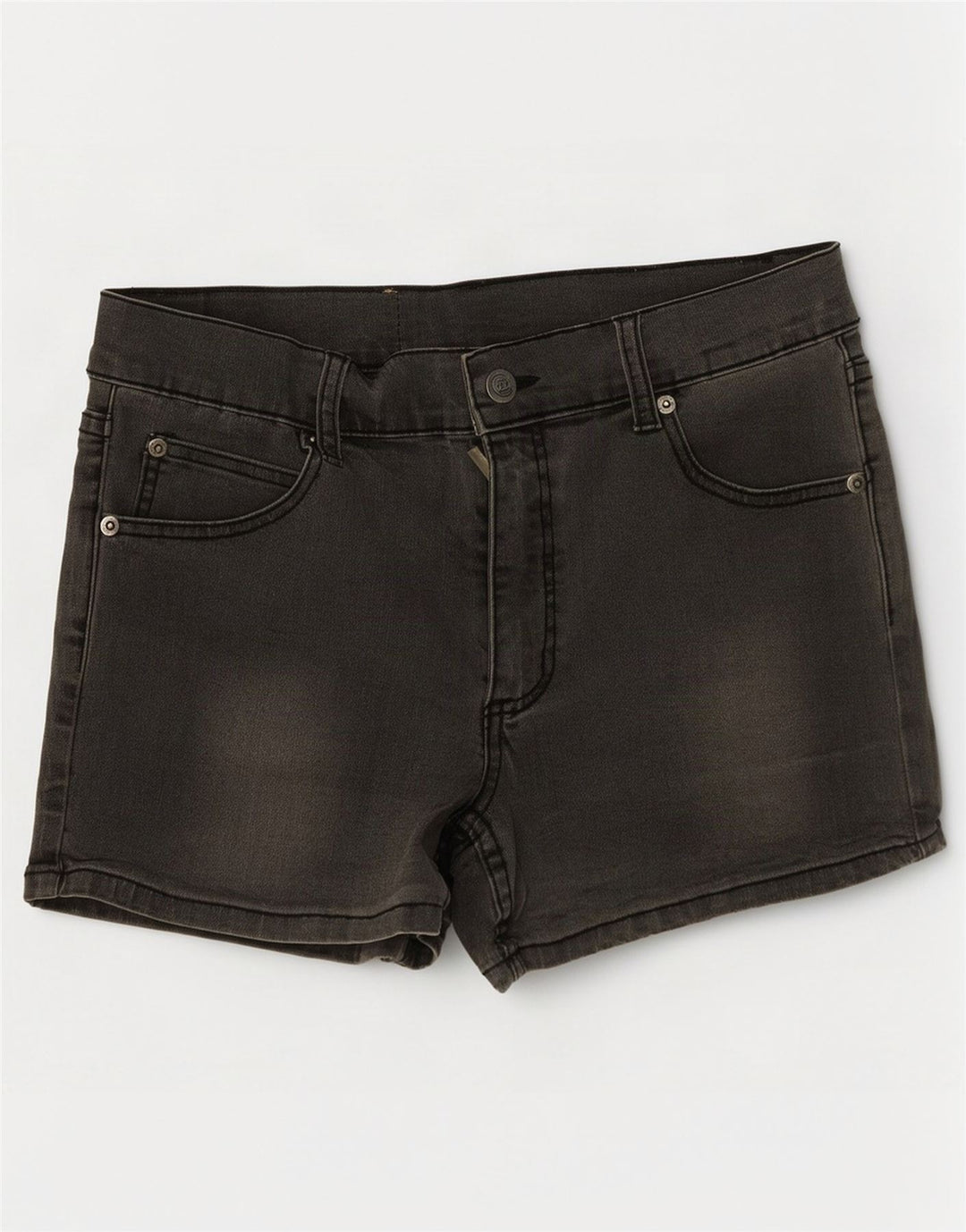 Cheap Monday Womens Denim Shorts W30 Medium Grey Cotton