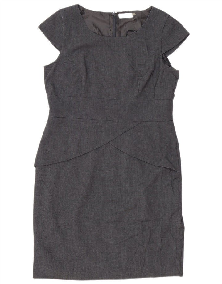 CALVIN KLEIN Womens Sheath Dress UK 16 Large Grey