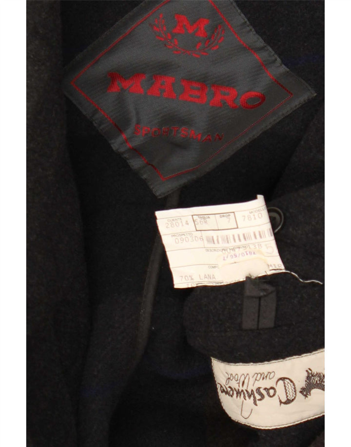 Mabro Mens Duffle Coat IT 56 3XL Grey Wool Classic