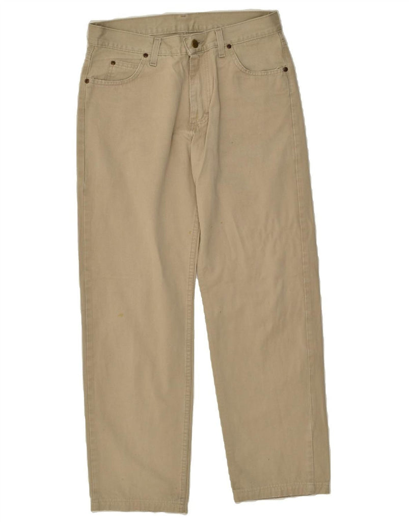 LEE Mens Straight Casual Trousers W33 L30 Beige Cotton | Vintage Lee | Thrift | Second-Hand Lee | Used Clothing | Messina Hembry 