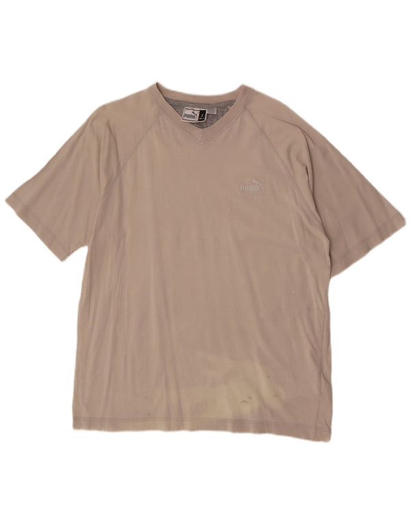 Puma Mens T-Shirt Top Small Grey Cotton