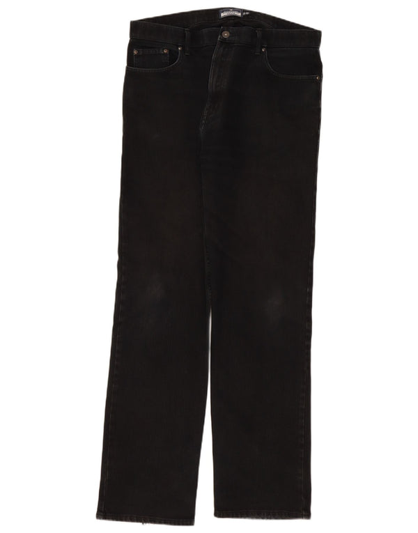 Marks & Spencer Mens Blue Harbour Straight Jeans W36 L33 Black Cotton