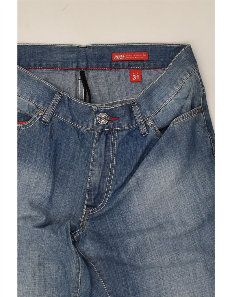 RIFLE Mens Straight Jeans W31 L29 Blue Cotton | Vintage Rifle | Thrift | Second-Hand Rifle | Used Clothing | Messina Hembry 