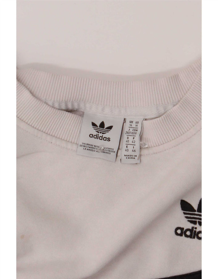 Adidas Womens Oversized Sweatshirt Jumper UK 14 Medium Pink Colourblock