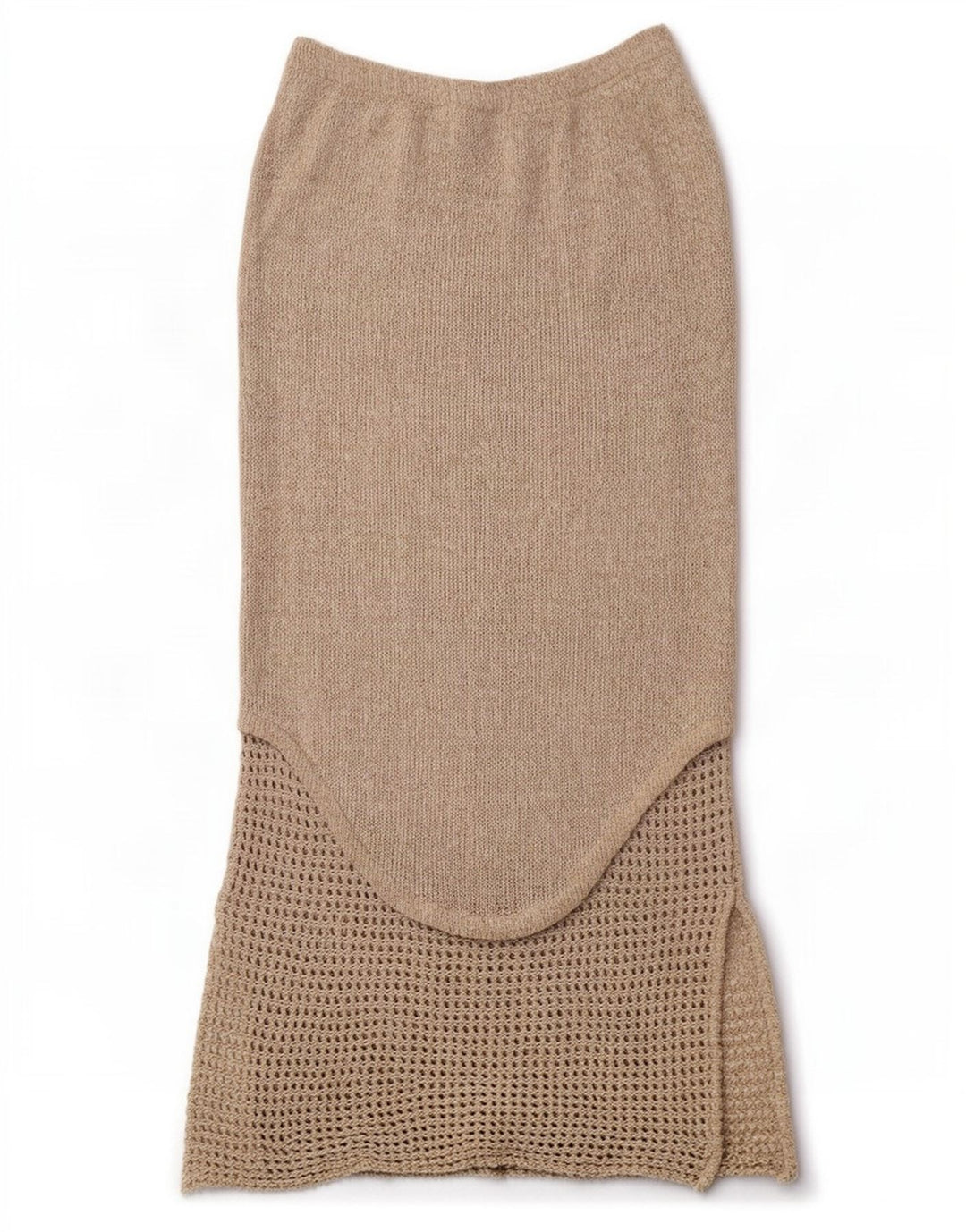 Roisin McCarthy Womens Knit Maxi Skirt Medium W30 Beige Cotton