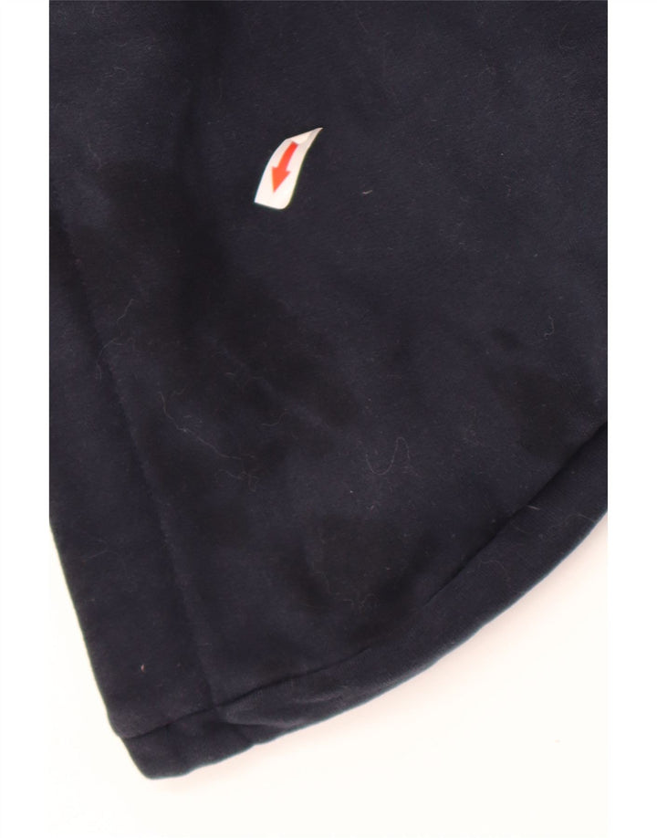 Superdry Womens Zip Hoodie Sweater UK 12 Medium Navy Blue Colourblock