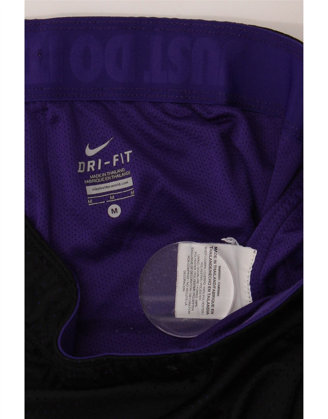 NIKE Womens Dri Fit Sport Shorts UK 12 Medium  Black Polyester