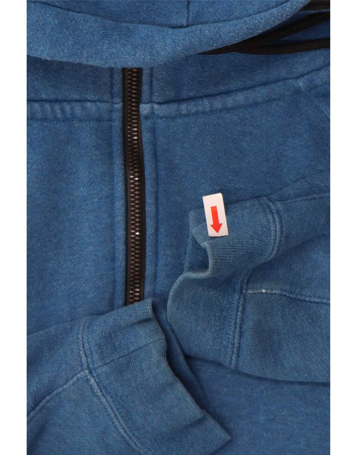 Nike Mens Zip Hoodie Sweater Medium Blue Colourblock Cotton
