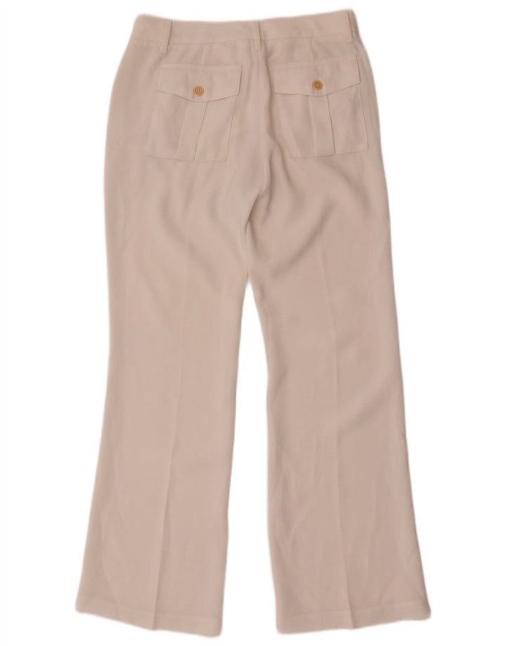 Benetton Womens Bootcut Chino Trousers W28 L30 White