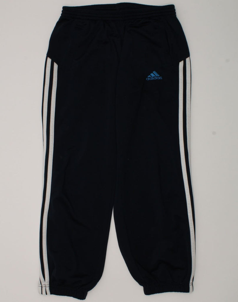 ADIDAS Boys Tracksuit Trousers Joggers 11-12 Years Navy Blue Polyester | Vintage Adidas | Thrift | Second-Hand Adidas | Used Clothing | Messina Hembry 