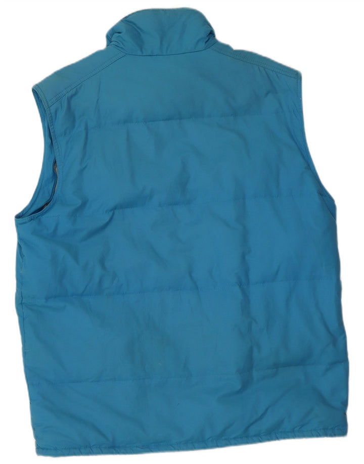 Sergio Tacchini Mens Padded Gilet IT 48 Medium Blue Cotton