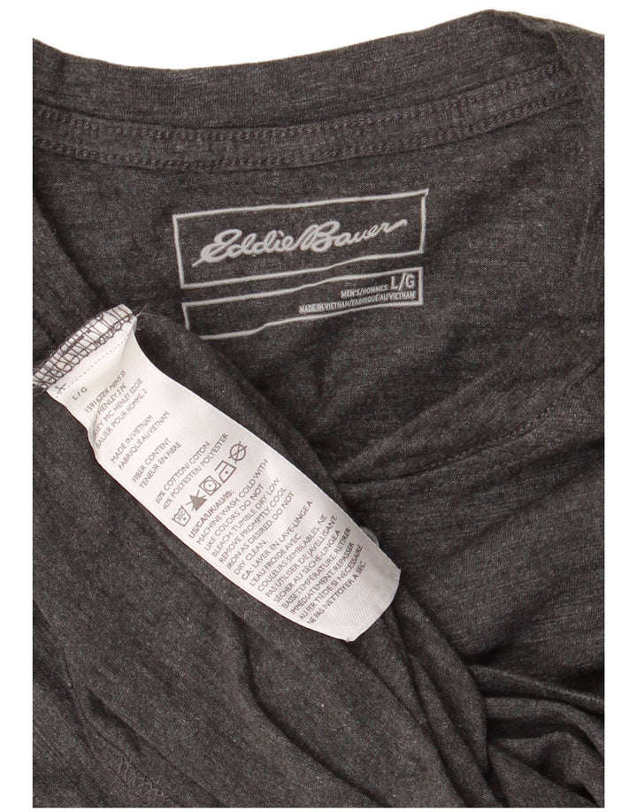EDDIE BAUER Mens T-Shirt Top Large Grey Cotton