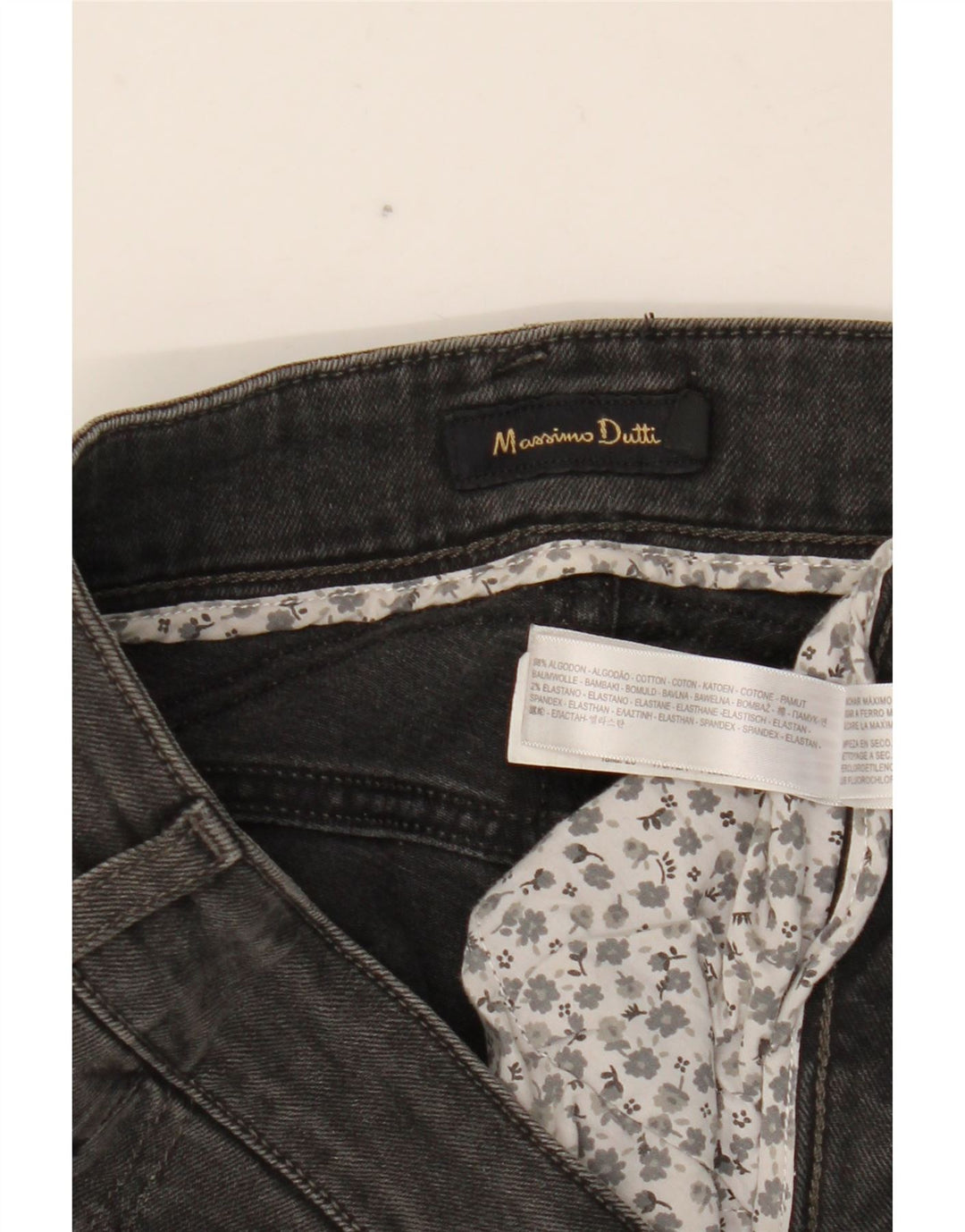 Massimo Dutti Womens Slim Jeans W29 L33 Grey Cotton