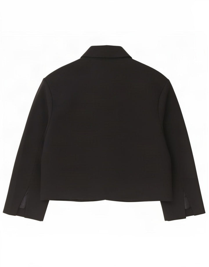 Zara Womens Oversized Blazer Jacket UK 16 Large Black Polyester