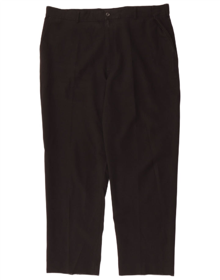 FARAH Mens Tapered Chino Trousers W42 L31 Black Polyester