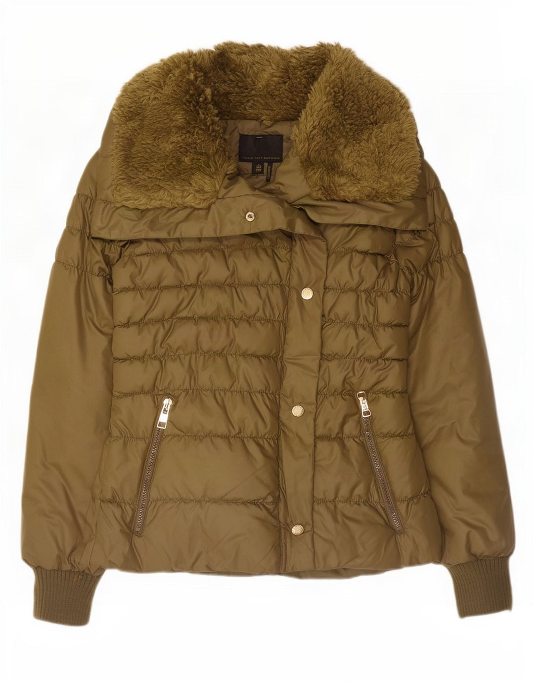 Buffalo Womens Padded Jacket UK 12 Medium Khaki Polyester
