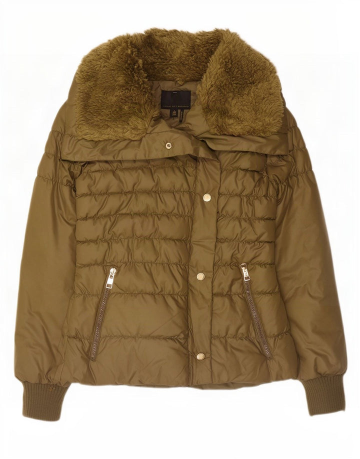 Buffalo Womens Padded Jacket UK 12 Medium Khaki Polyester