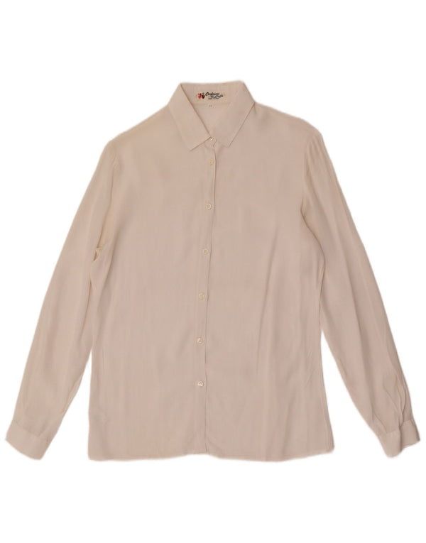 Confezioni Di Lusso Womens Shirt IT 42 Medium White Acetate