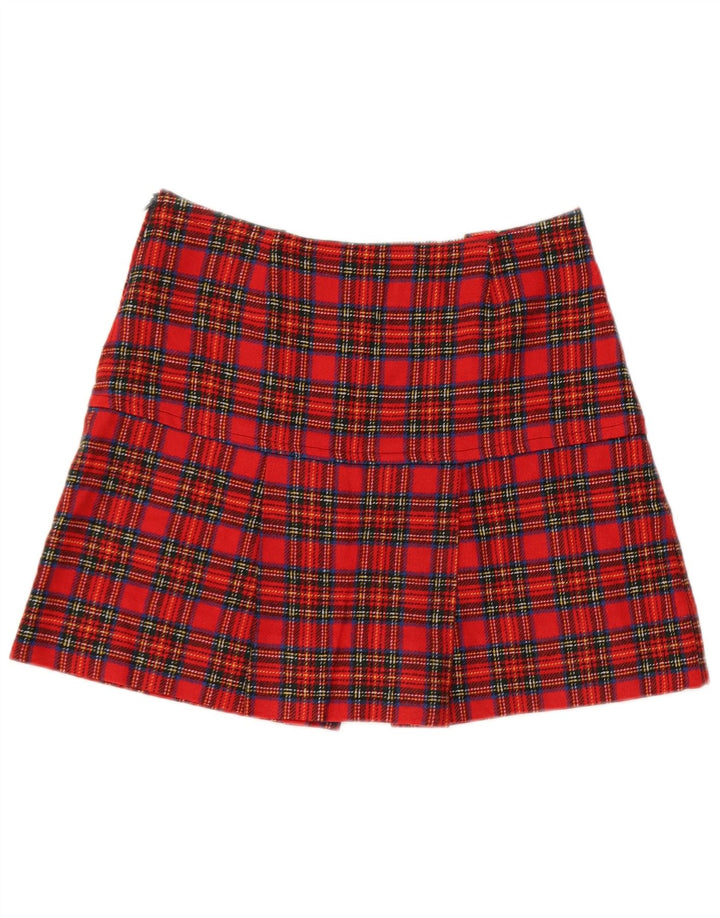 Vintage Womens Mini Skirt W30 Medium Red Plaid