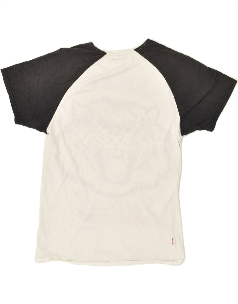 LEVI'S Mens Graphic T-Shirt Top Medium White Colourblock Cotton | Vintage Levi's | Thrift | Second-Hand Levi's | Used Clothing | Messina Hembry 