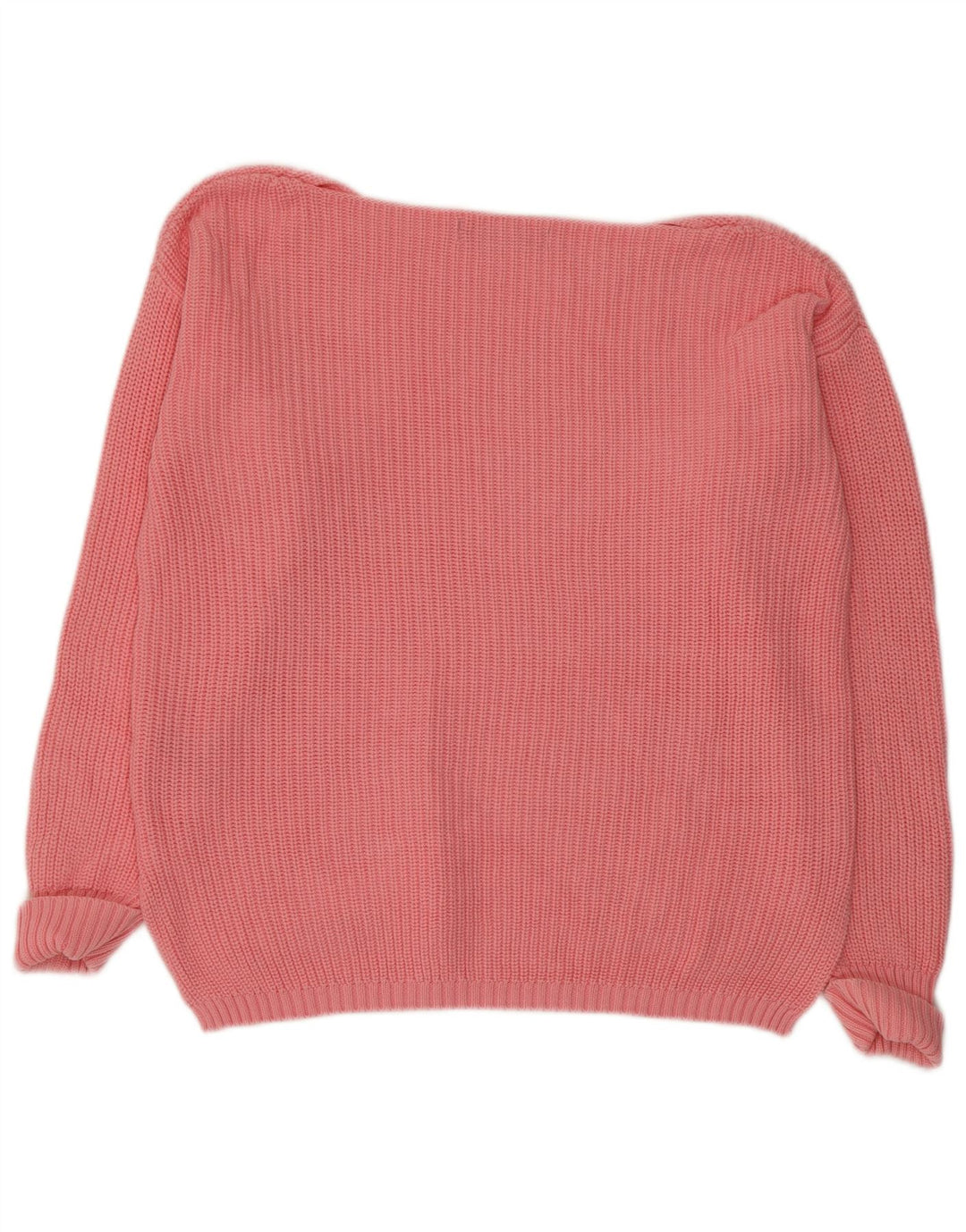 Marks & Spencer Womens Oversized Boat Neck Jumper Sweater UK 10 Small Pink