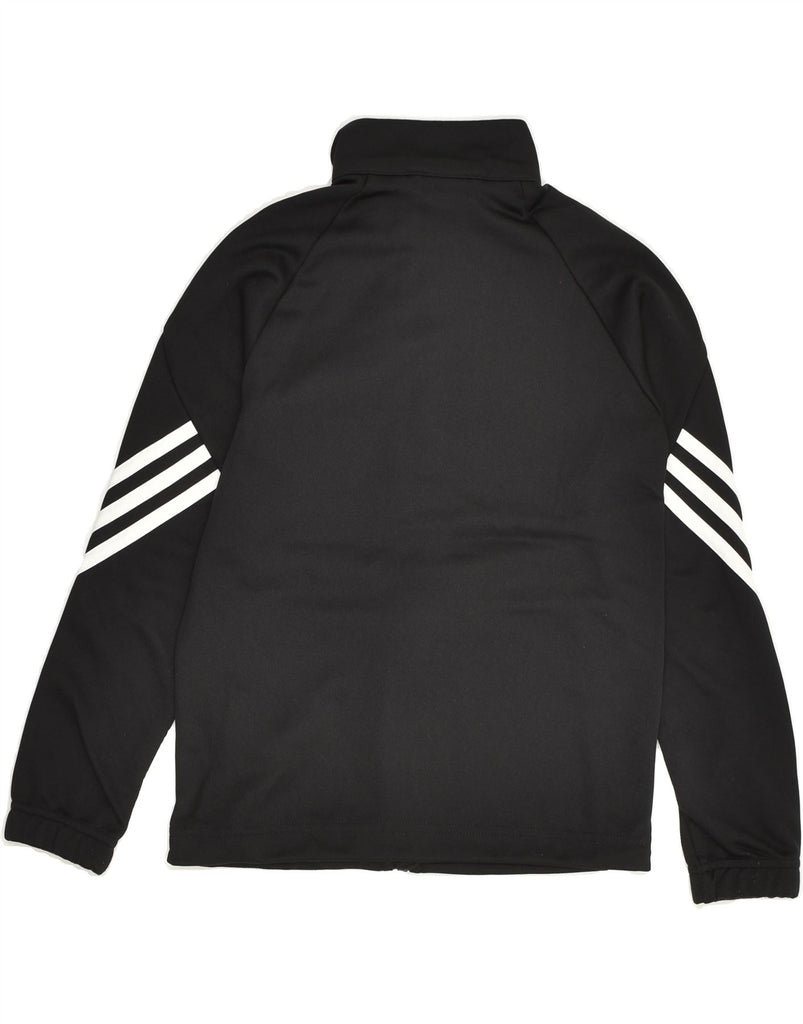 ADIDAS Girls Climalite Tracksuit Top Jacket 7-8 Years Black Polyester | Vintage Adidas | Thrift | Second-Hand Adidas | Used Clothing | Messina Hembry 