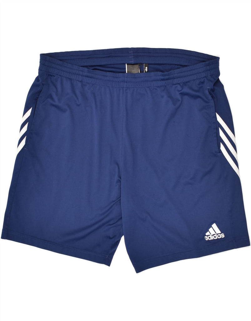 ADIDAS Mens Sport Shorts Large Navy Blue Polyester | Vintage Adidas | Thrift | Second-Hand Adidas | Used Clothing | Messina Hembry 