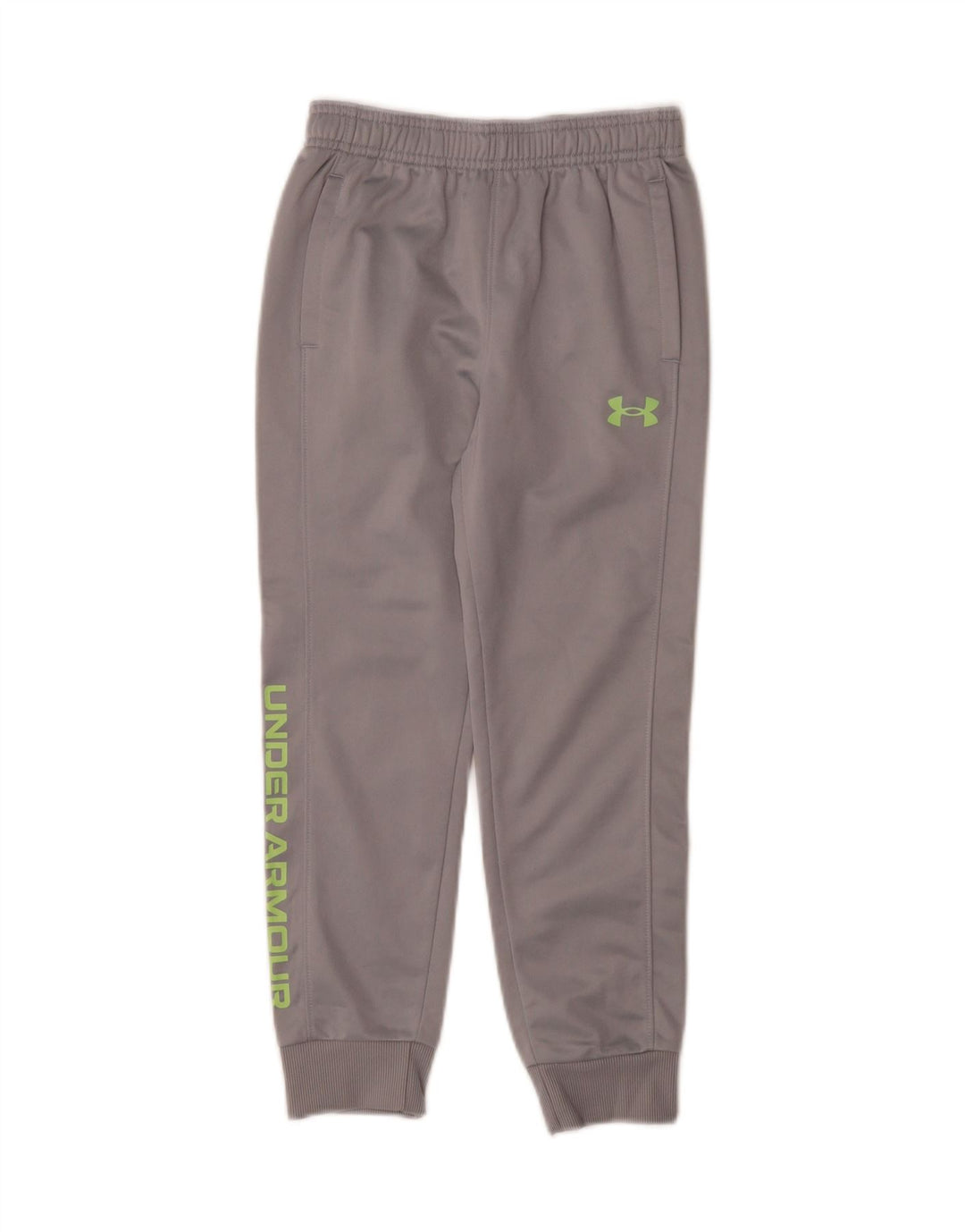 UNDER ARMOUR Boys Graphic Tracksuit Trousers Joggers 6-7 Years Grey