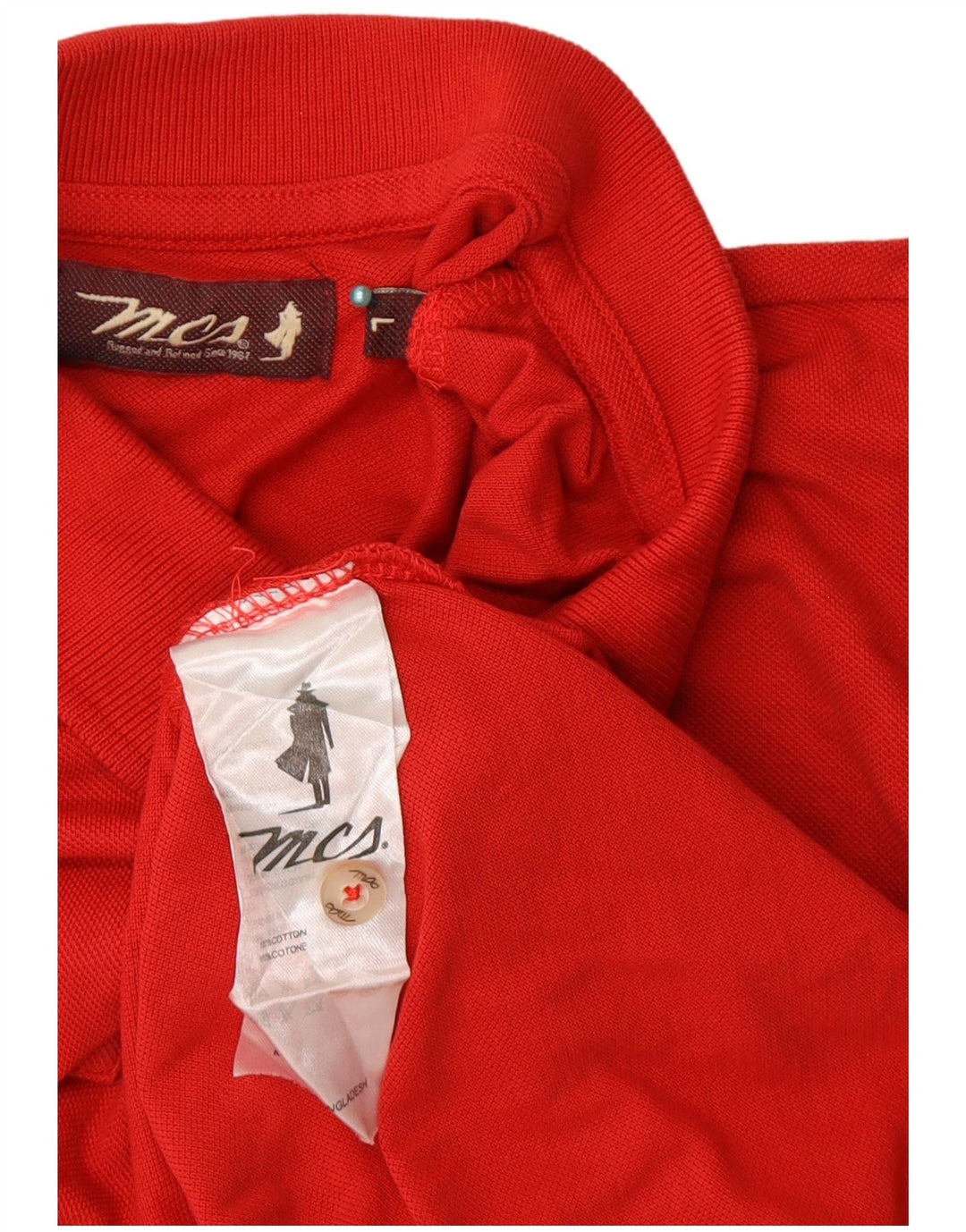 Marlboro Classics Mens Polo Shirt Large Red Cotton