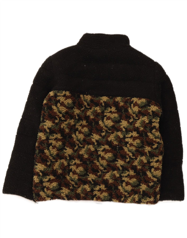 Umbro Boys Fleece Jacket 12-13 Years Black Camouflage Polyester