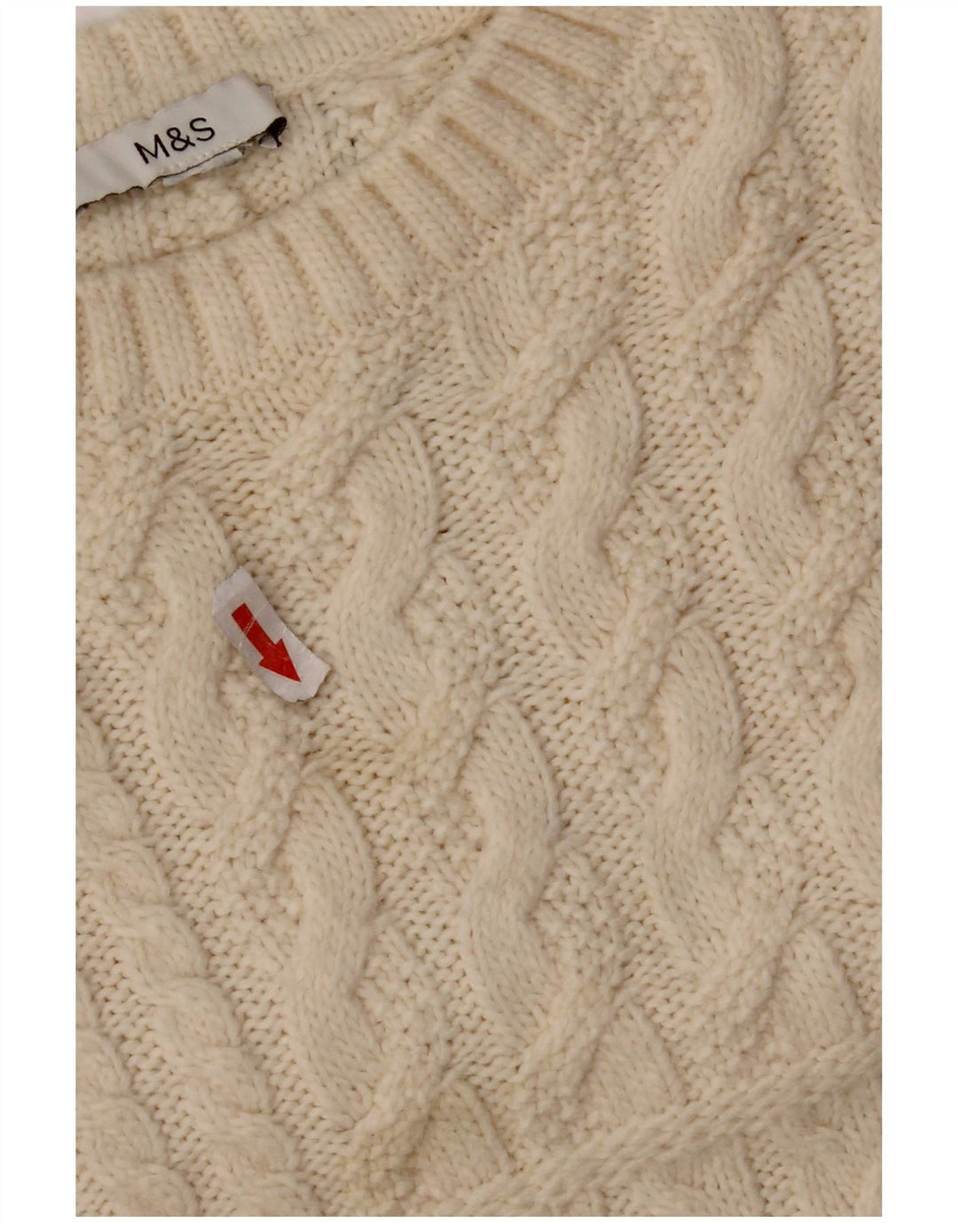 Marks & Spencer Womens Oversized Crew Neck Jumper Sweater UK 18 XL White