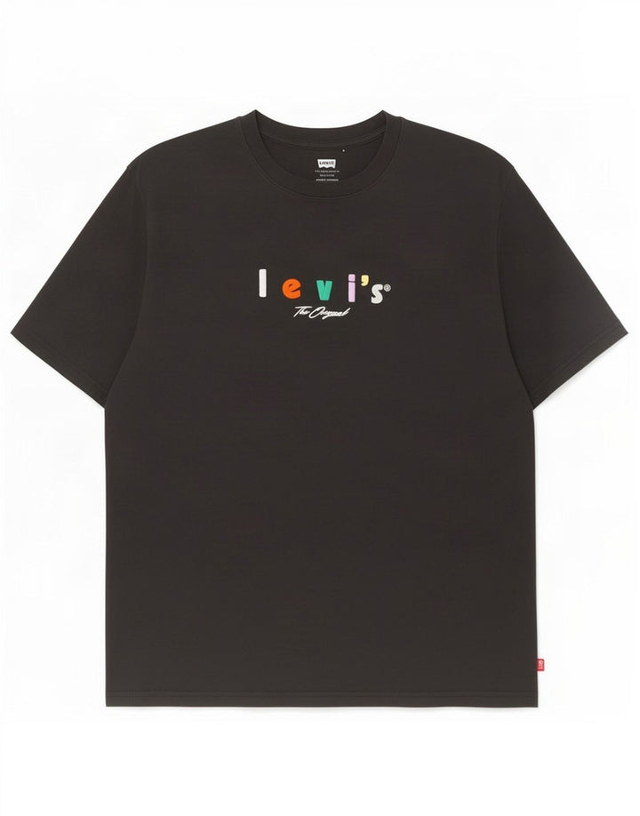Levi's Mens Graphic T-Shirt Top Medium Black Cotton