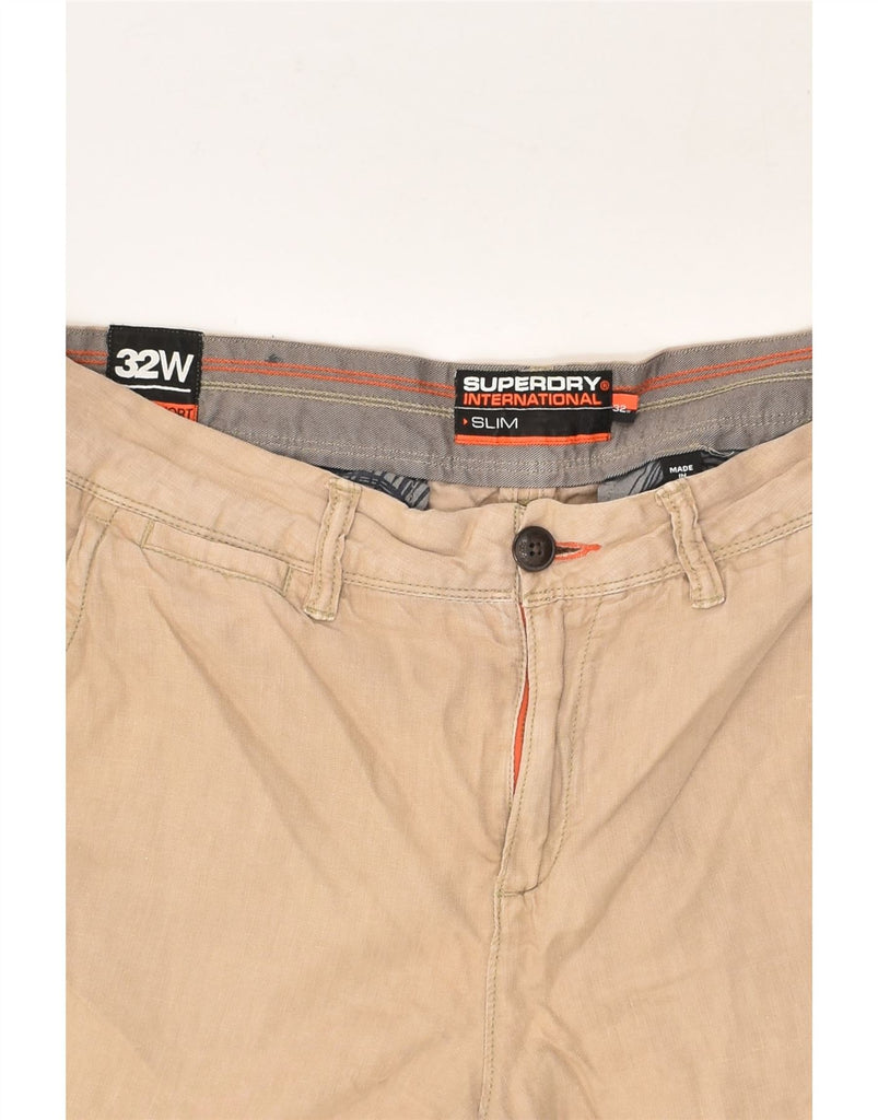 SUPERDRY Mens Chino Shorts W32 Medium  Brown Cotton | Vintage Superdry | Thrift | Second-Hand Superdry | Used Clothing | Messina Hembry 