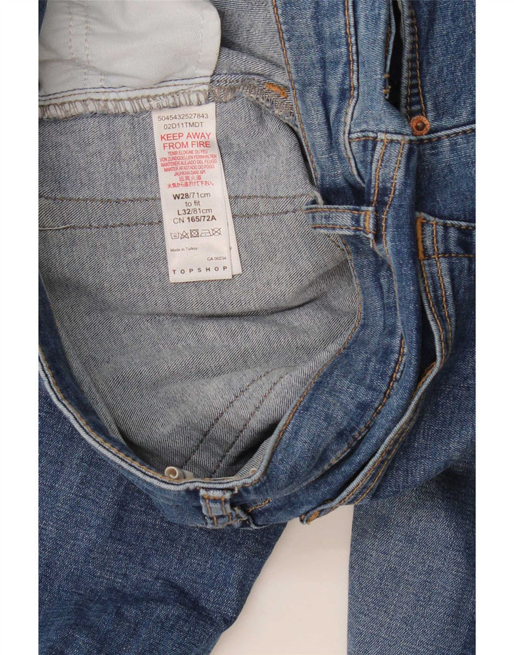 Topshop Womens Flared Jeans W28 L32 Blue Cotton