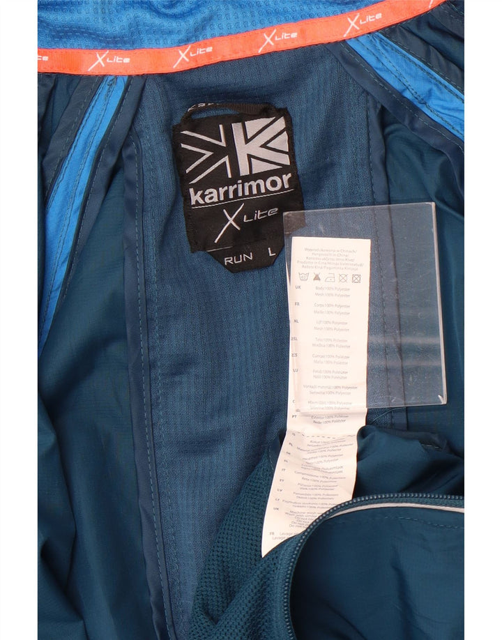 Karrimor Mens Tracksuit Top Jacket UK 40 Large Blue Colourblock Polyester