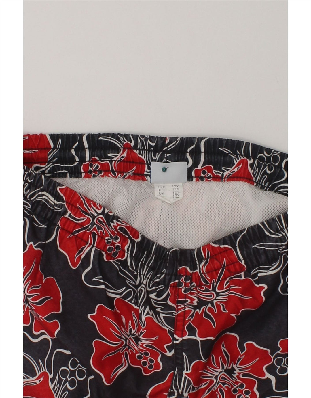 ARENA Boys Sport Shorts 11-12 Years Red Floral Polyester | Vintage Arena | Thrift | Second-Hand Arena | Used Clothing | Messina Hembry 